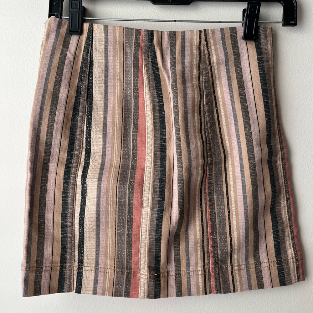 Bodycon Striped Mini Skirt